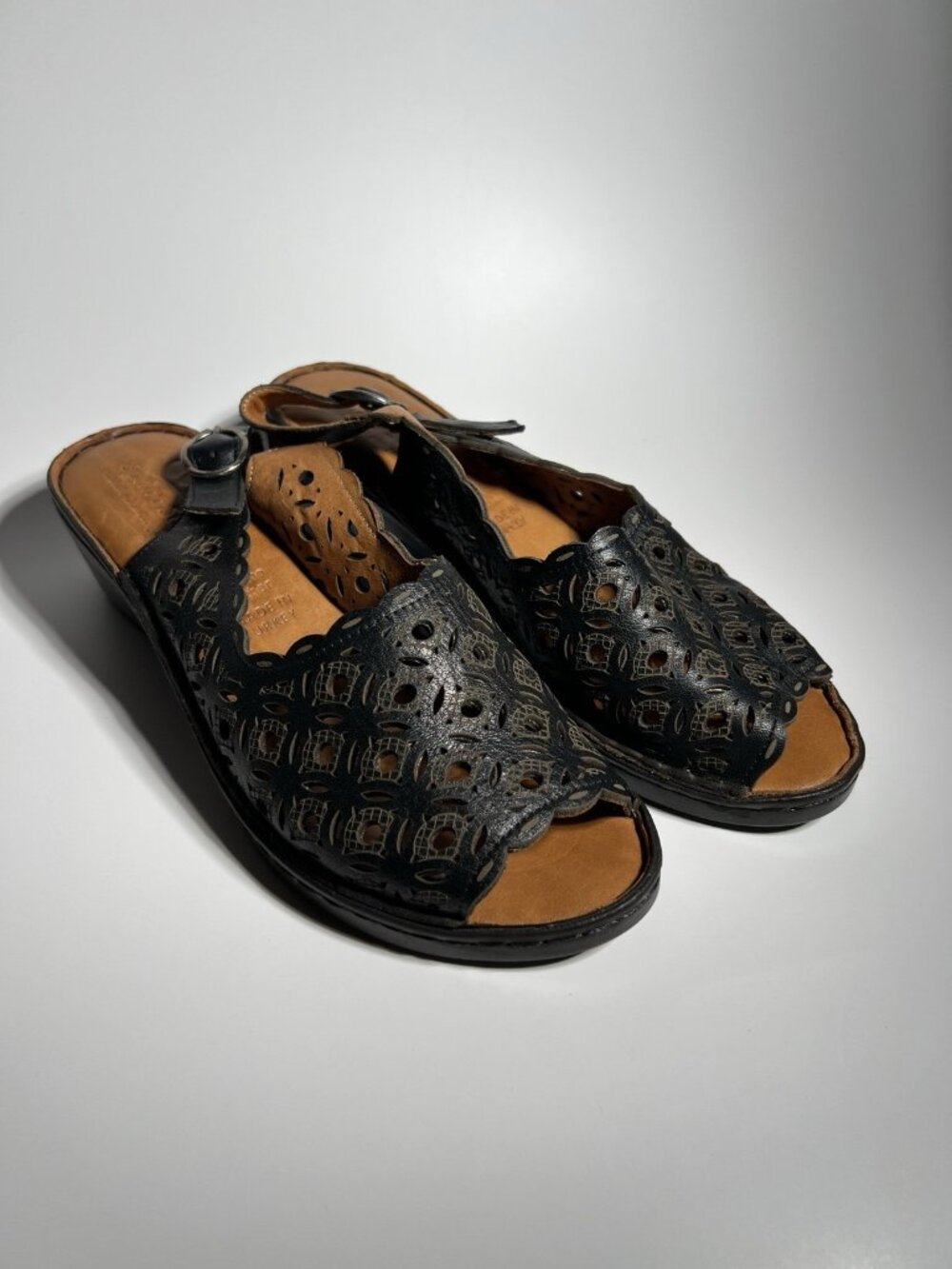 Spring Step Belizana Leather Wedge Sandals Women’s EU 39 Comfort Shoes